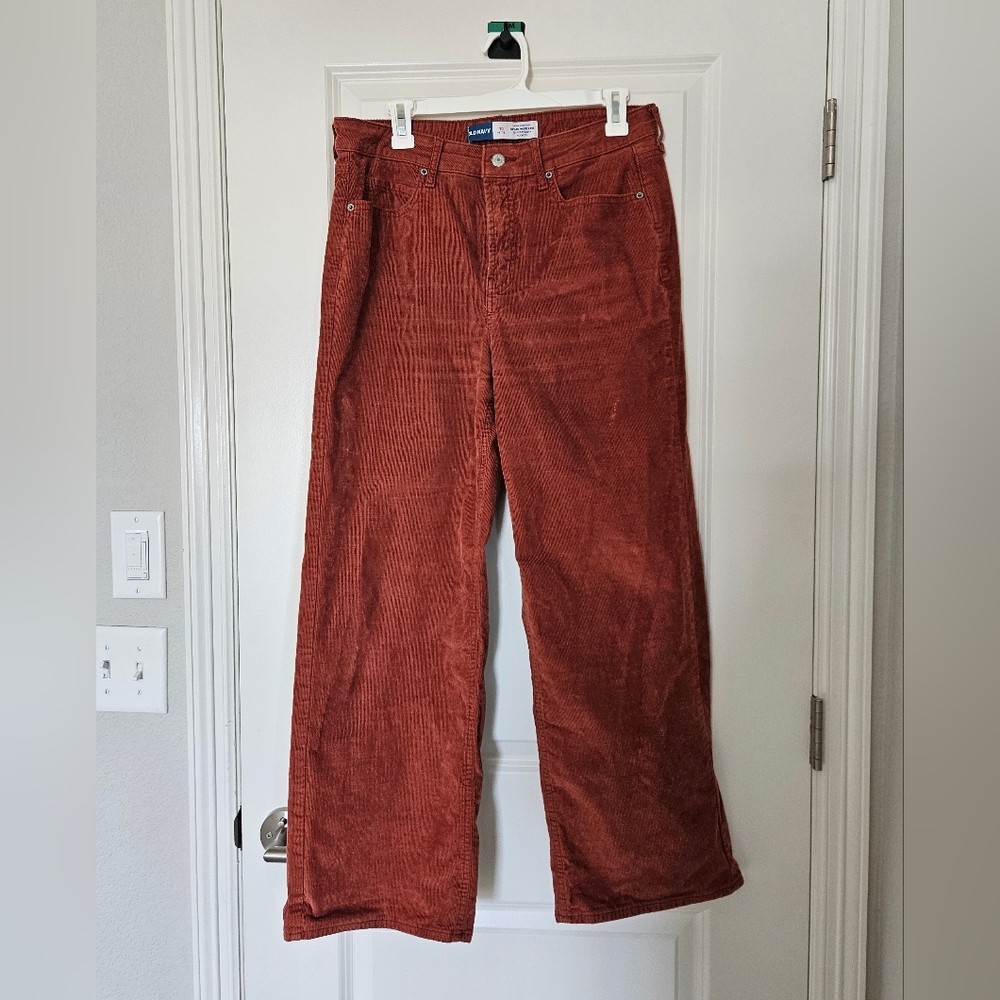 Higher High-Waisted Wide-Leg Corduroy Pants for Women